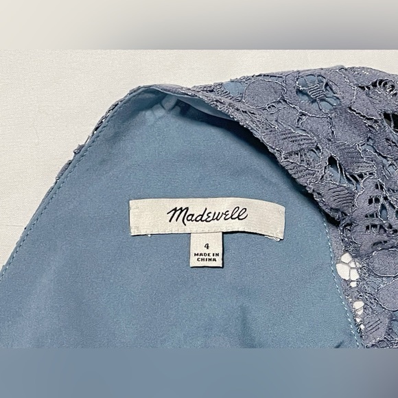 NWOT Madewell Lace Flutter Sleeve Mini Dress - Picture 8 of 15